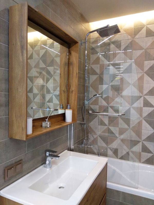 Bold Patterned Tile Wall